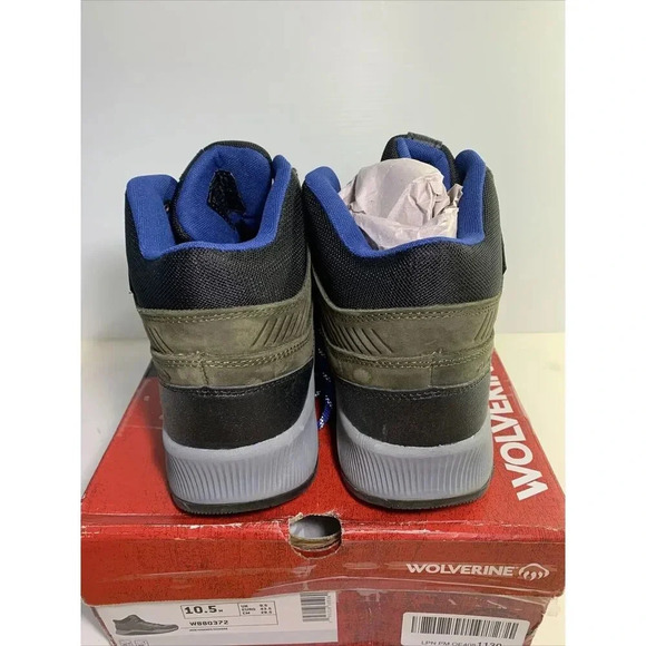 9073. Wolverine Boots Mid Hiker WP,Charcoal/Gray-US 10.5 Mens - Picture 3 of 5